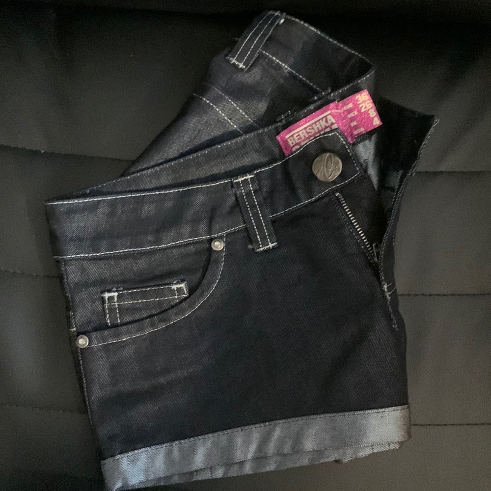 Dark Denim Short Shorts